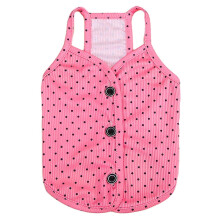 (Rose Red, L) Breathable Dog Top – Open Back & Lightweight – for Bichon Teddy & Kitten