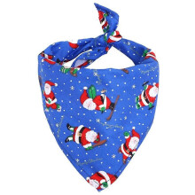 (Santa Blue) Triangle Bibs Scarf Christmas Dog Bandana Pet Accessories for Dogs Cats Pets