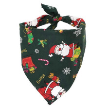(Santa claus green) Triangle Bibs Scarf Christmas Dog Bandana Pet Accessories for Dogs Cats Pets