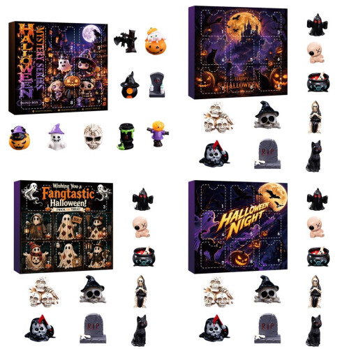 (Style 14)Halloween Resin Skeleton Ghost Pumpkin Figures Collection For Parties And Gift Exchanges 1