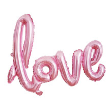 Love Letter Foil Balloons Pink for Weddings and Parties