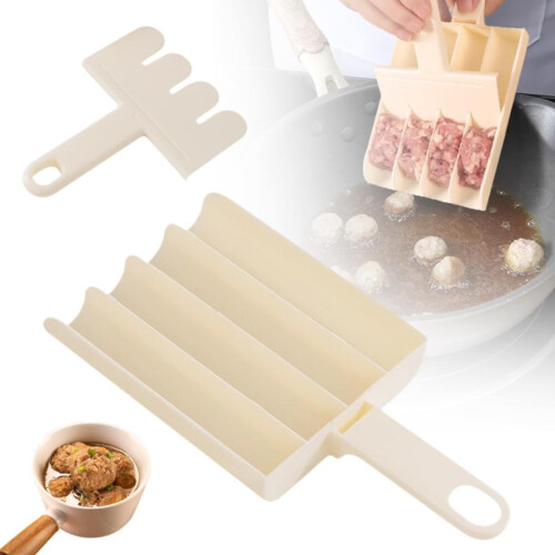 White Meatball Maker Set 4-Piece Kitchen Tool