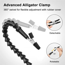 Desk Clamp PCB Holder Soldering Helping Third Welding Station Flexible Arms LED Lamp Welding Auxiliary Clamping Tool