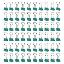 60 Pcs Metal Binder Clips with Heart Shaped Handle Heart Shape Binder Clips Heart Hollow Out Metal Binder Clips Green