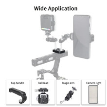 CP03 Multi-Functional Cheese Plate,Porous Connection Quick Installation Board for Camera Cage Guide Rail Block