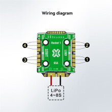2065 AM32 32Bit 65A 4-in-1 ESC 4-8S Lipo 20X20mm with Aluminum Alloy Heat Sink for RC FPV Drone