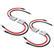 4 Pcs Battery Quick Connector with Copper Ring for Anderson 50A Winch Power Cable for Lifepo4 Battery Power Transfer