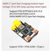 DC5-20V 2-7S 100W Laddningsmodul Snabbladdning Mobil Strömförsörjning Moderkort Stöd Litiumbatteri Litiumjärnfosfat, B