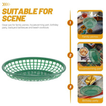 10Pcs Plastic Food Storage Baskets Snack Serving Containers for Fruits Food Use