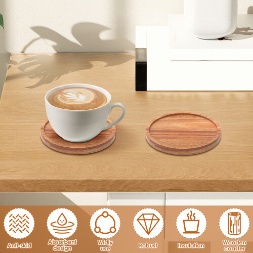 Wood Cup Holder Set with Organizer Rack 12 pcs 2