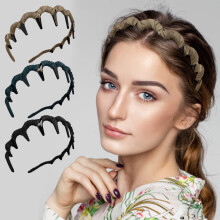 U-Shape Toothed Hair Comb Headband Reversible High-Crown