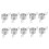 Norwegian Knitting Thimble Stainless Steel Silver 10 Pcs 4