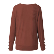 Women's V-Neck Long-Sleeve Knit Sweater Lightweight
