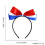 Women's Red White Blue Glitter Headband with Spinning Star 2