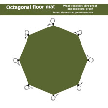 Octagonal Mat 4.1x4.1m Pyramid Hot Tent Ground Sheet Tipi Tent Waterproof Outdoor Multipurpose Picnic Tarp