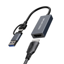 Karta Przechwytywania Wideo 4K Kompatybilna z 1080P 60FPS USB3.2 Gen1 Przenośna do Transmisji na Żywo Gier, Nagrywania Konferencji HD
