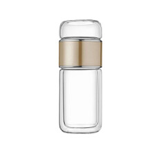 Double Layer Glass Tea Infuser Bottle with 304 Stainless