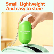 Deep Breathing Trainer Latest Air Resistance Resonance Technology 3 Vibration Cones Portable Respiratory Trainer White