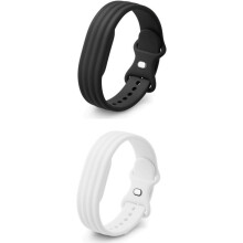 2pcs Silicone Sport Bands for for Air, Unisex, Available in Black and White,Watch Strap