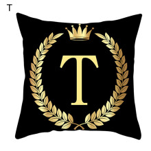 Pillow Cases Decorative Skin-Friendly Washable Black Gold