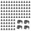 100 Pack 86 Degree Angle Restrictor Restriction Clips for Cabinet Doors - Hinge Restraints 1