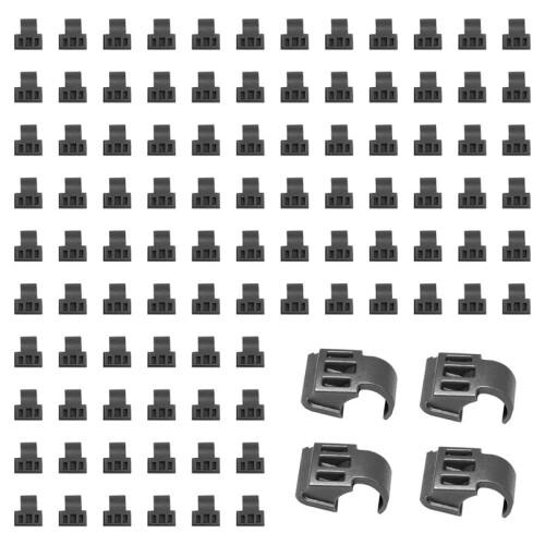 100 Pack 86 Degree Angle Restrictor Restriction Clips for Cabinet Doors - Hinge Restraints