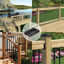 20pcs Fence Post Mounting Mounts, Heavy-Duty Outdoor Deck Connectors,Wooden Stake Fixing Base
