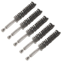 2X Stainless Steel Bore Brush Wire Brush for Power Drill Cleaning Wire Brush Stainless Steel Brush with Hex Shank Handle