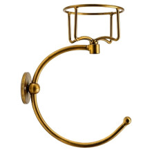 Perchero de Toallas de Pared de Candelabro Vintage con Ganchos de Anillo para Toallas de Estilo Campestre, Estante de Baño Resistente