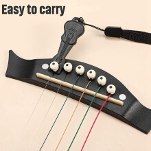 360 Delar Akustisk Gitarr Bridge Pins Pegs i Vitt och Svart med 1 Bit Bridge Pin Puller Remover i Gitarr