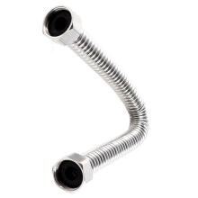 2X Bathroom 19mm Stainless Steel Shower Hose Shower Hose 30cm Silver