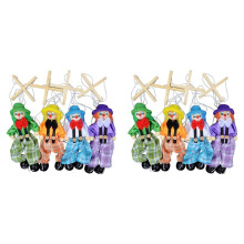 8 Packungen Clown Marionette Spielzeug Kreative Ziehschnur Puppe Kind Spielzeug für Eltern Kind Interaktives Spielzeug Kinder Bestes Geschenk