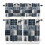 Bear Moose Kitchen Curtains Set Blue Retro Forest Animal 1