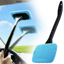 Windshield Cleaning Tool Microfiber Long Handle 15.4 inch