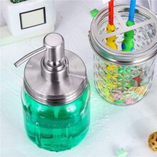 8 Pack Mason Jar Soap Dispenser Lids with Pumps,Lotion Soap Dispenser Lids for 16Oz Regular Mouth Mason Jar Decor,Silver