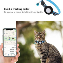 Cat Collar Holder, for Air Tag Cat Collar Holder Compatible for  Airtag GPS Tracker,4Pack Case Cover Black and