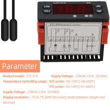 3X ETC-974 Digital Temperature Controller Microcomputer Thermostats Thermostat Refrigeration Alarm 220V NTC Sensor