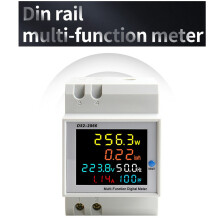 2X Din Rail AC Monitor 6IN1 40-300V 100A Voltage Current Power Factor Active KWH Frequency Meter VOLT AMP
