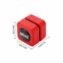 (Red) 1pc Mini Magnetic Glass Cleaner Aquarium Algae Brush Safe Effortless Strong Magnet Compact