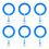 (Blue) Floating Fish Feeder Ring with Suction Cup for Aquarium Easy Install Black Square Round 1