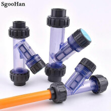 (1pc, inner dia 63mm) 1 unidad de 20-63 mm, conector en Y de UPVC transparente para filtros de acuario, juntas de riego para jardín.