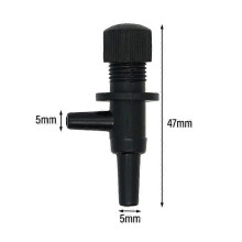 (black 1, 10pcs) 10 Pack Adjustable Aquarium Air Valve 4mm Tube Oxygen Pump Splitter