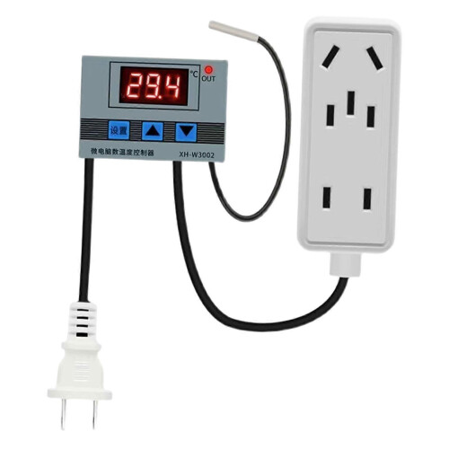 (1m probe) Electronic Temperature Control Thermostat Socket Plug for Heating and Cooling