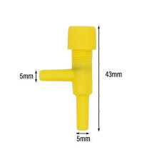 (yellow 1, 10pcs) 10 Pack Adjustable Aquarium Air Valve 4mm Tube Oxygen Pump Splitter