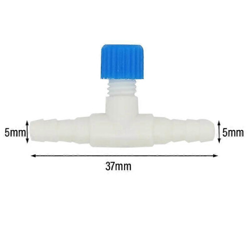 (white, 10pcs) 10 Pack Adjustable Aquarium Air Valve 4mm Tube Oxygen Pump Splitter