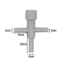 (gray 1, 10pcs) 10 Pack Adjustable Aquarium Air Valve 4mm Tube Oxygen Pump Splitter