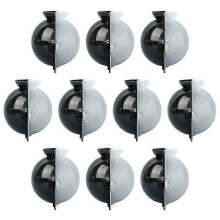 (Black, 12CM) 10 Pack Rooting Propagator Balls for Plant Grafting Air Layering