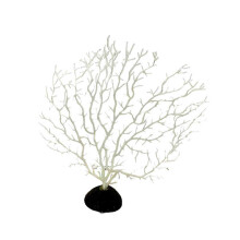 (White, S) Artificial Sea Fan Coral Reef Branch Decor for Aquarium Fish Tank Landscape Blue S