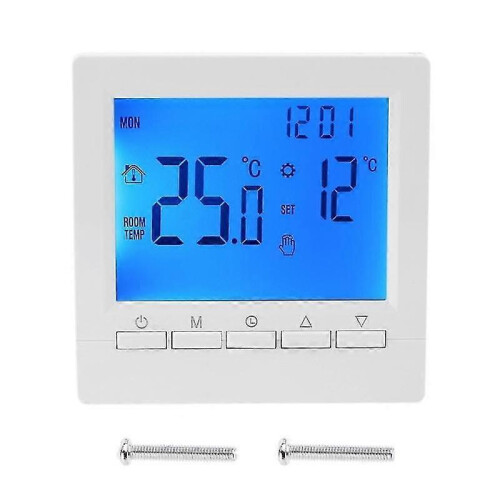 (Blue Backlight) Digital programmerbar termostat för gaspanna Intelligent rumstemperaturregulator Energibesparing