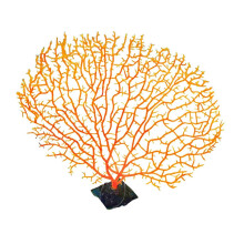 (orange, L) Artificial Sea Fan Coral Reef Branch Decor for Aquarium Fish Tank Landscape Blue S